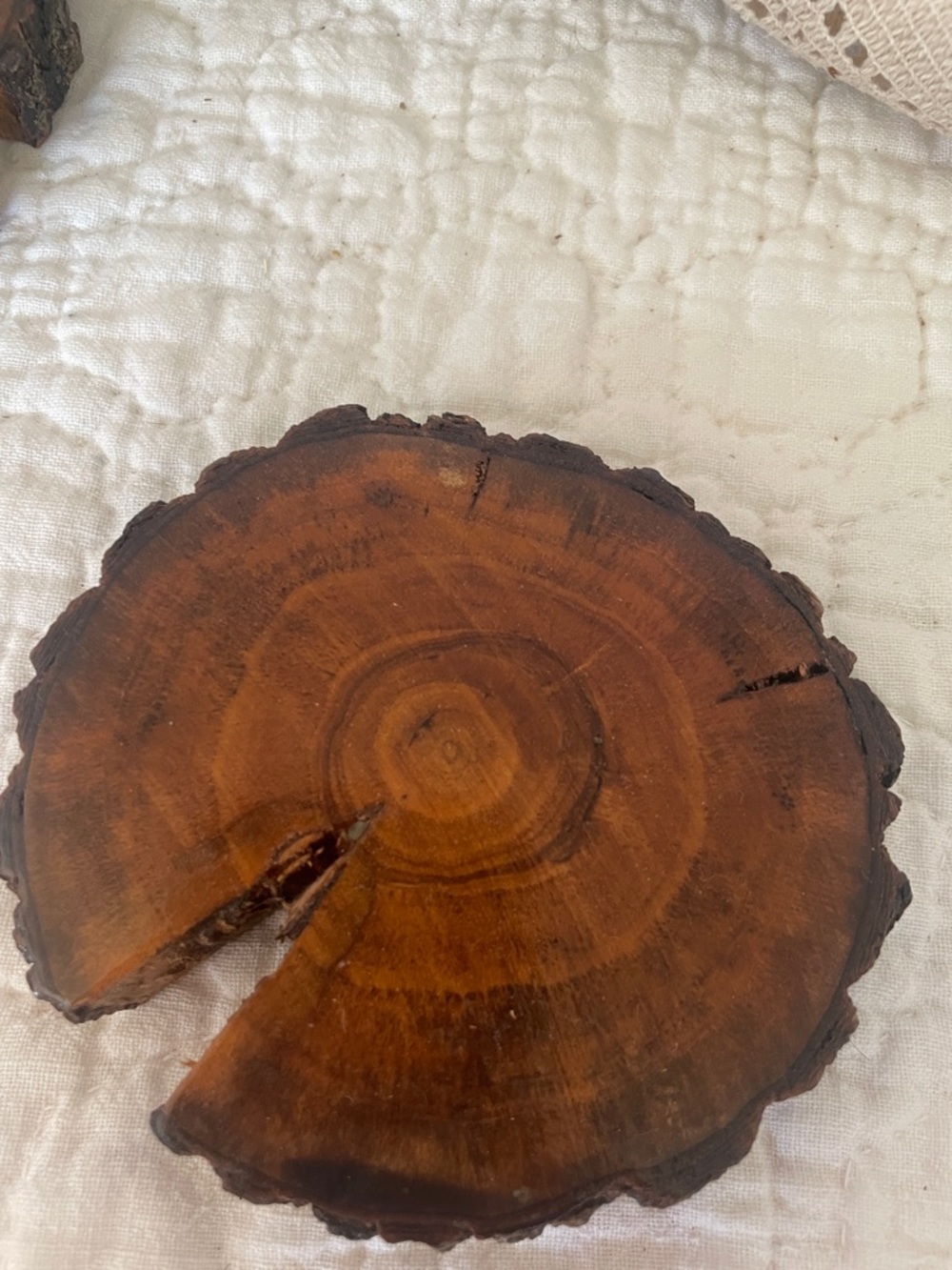Handcrafted Natural Wood Slice Coasters - Set of 4 super nice - Picture 2 of 3